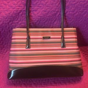 Kate Spade striped hand bag